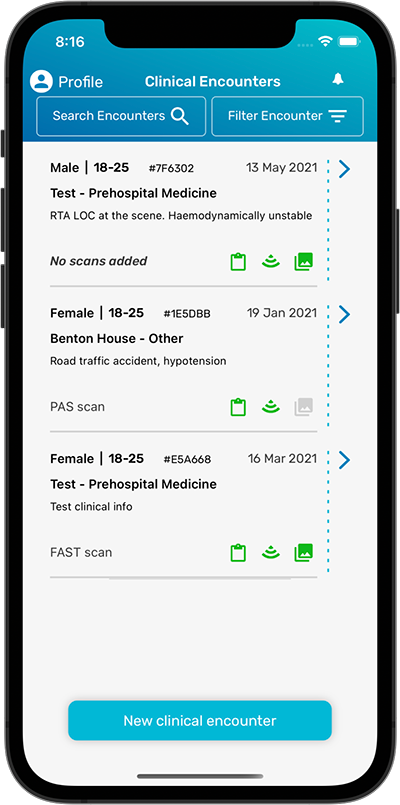 Log My Scan Ultrasound Logbook List of Clinical Encounters